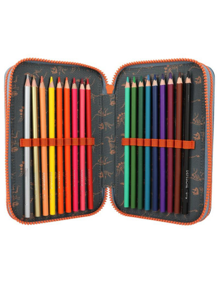 Dino world trousse à crayons 3 compartiments roar