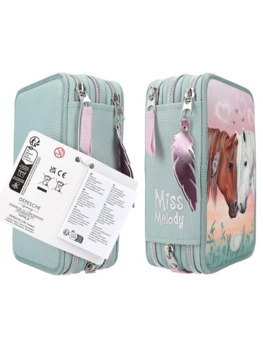 Miss melody trousse à 3 compartiments led coeurs
