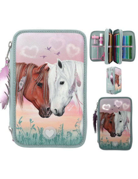 Miss melody trousse à 3 compartiments led coeurs