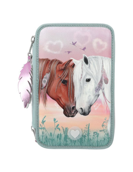 Miss melody trousse à 3 compartiments led coeurs
