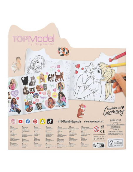 Topmodel livre de coloriage kitty figuratif kitty and doggy