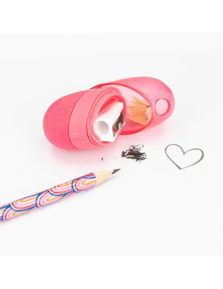 Topmodel coeur 2-en-1, gomme & taille-crayon best friends