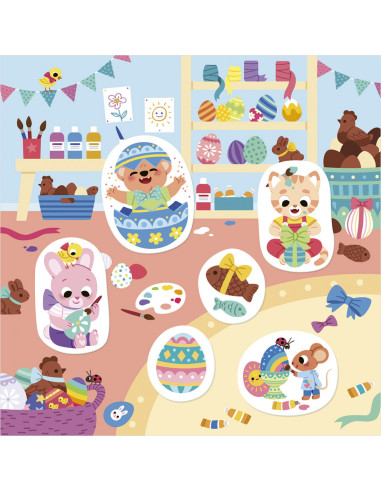 Stickers epais - vive paques