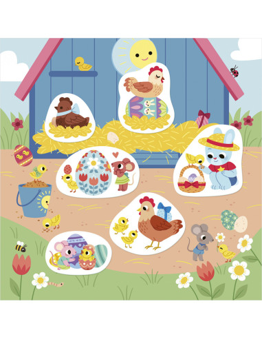 Stickers epais - vive paques