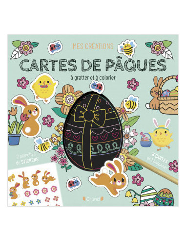 Cartes à gratter et à colorier pâques – grund
