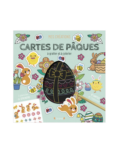 Cartes à gratter et à colorier pâques – grund