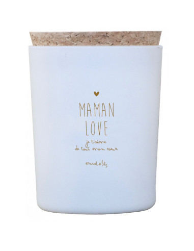 Bougie Végétale Artisanale "Maman Love" Miel - Marcel & Lily