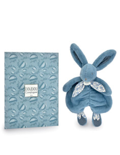 Lapin DOUDOU - Doudou bleu