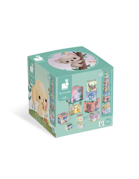 Pyramide carrée les Animaux Tous Mignons - Janod