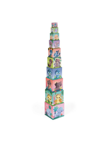 Pyramide carrée les Animaux Tous Mignons - Janod