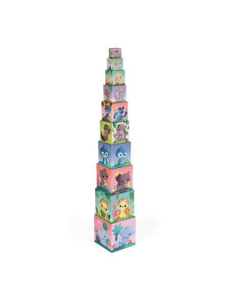 Pyramide carrée les Animaux Tous Mignons - Janod