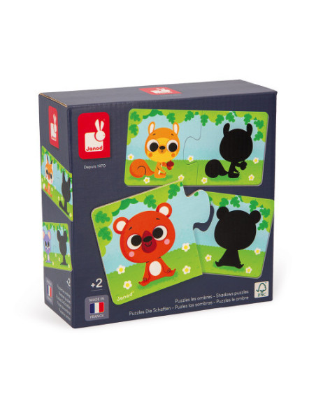 Puzzles les Animaux et Leur Ombre - Janod