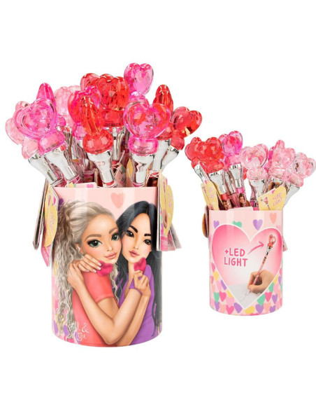 Topmodel stylo à bille avec lumière coeur best friends