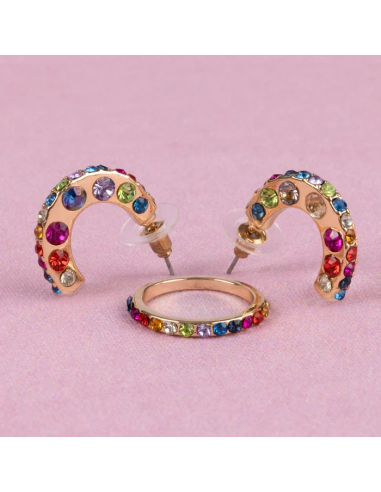 Set bague et boucles d'oreilles Boutique Chic Rockin' Rhinestone - Great pretenders