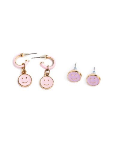 Boucles d'oreilles Boutique Chic All Smiles Earrings 2 Paires - Great pretenders