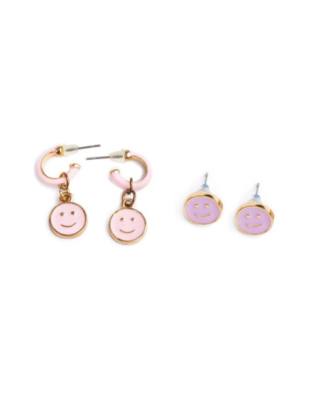 Boucles d'oreilles Boutique Chic All Smiles Earrings 2 Paires - Great pretenders