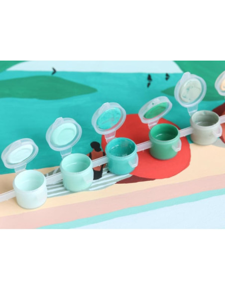 Coffret peinture au numéro - St Barthélémy par Léa Morichon - La petite épicerie