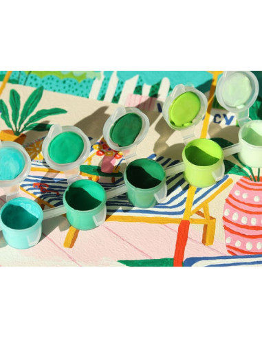 Coffret peinture au numéro - The Motel Pool par Jessica Smith - La petite épicerie