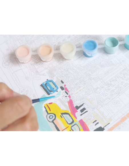 Coffret peinture au numéro - Broadway and West 53RD par Grace Helmer - La petite épicerie