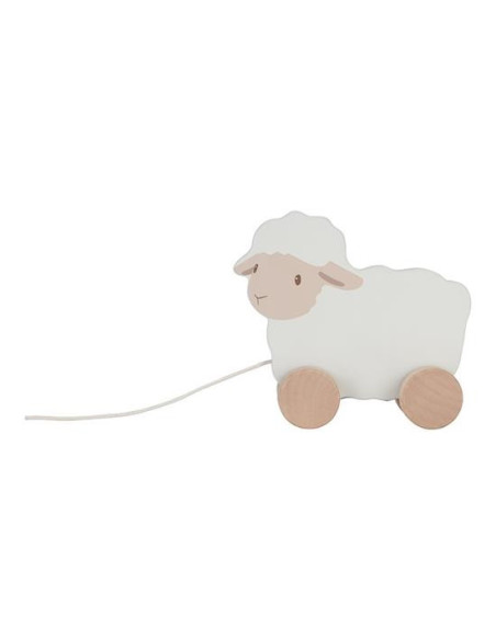 Jouet à tirer Mouton en bois - Little Farm - little dutch