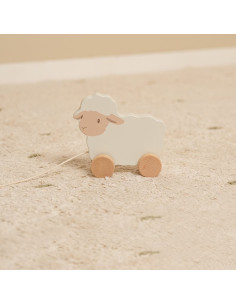Jouet à tirer Mouton en bois - Little Farm - little dutch 2