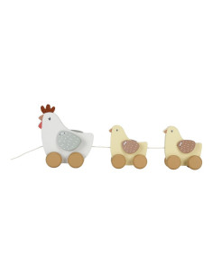 Jouet à tirer poule en bois - Little Farm - little dutch