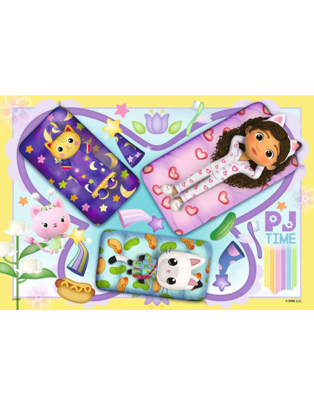 Ravensburger - Lot de 2 puzzles 12 pièces - Soirée pyjama Gabby's Dollhouse