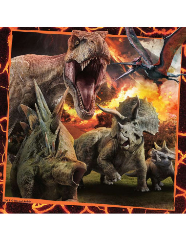 Ravensburger - Puzzles 3x49 pièces - Instinct de chasseur Jurassic World