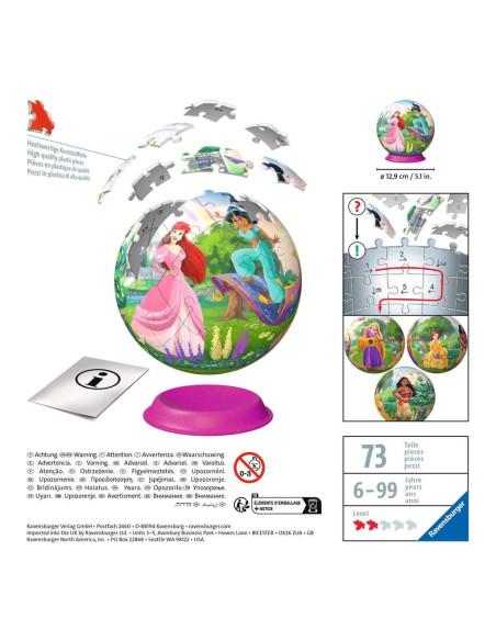 Puzzle 3D Ball Disney Princesses - Ravensburger