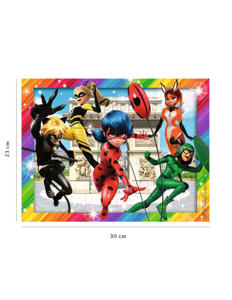 Nathan - Puzzle - 30 pièces - Ladybug et ses amis super-héros - Miraculous 