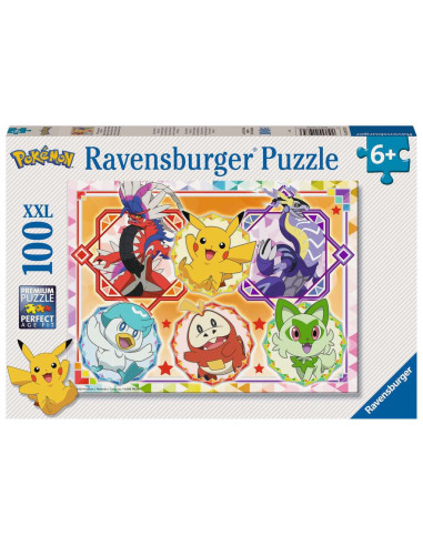 Ravensburger - puzzle 100 pièces xxl - pokémon écarlate et violet