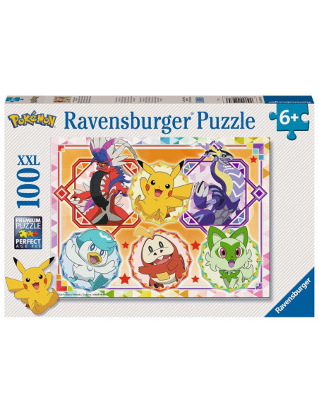 Ravensburger - puzzle 100 pièces xxl - pokémon écarlate et violet
