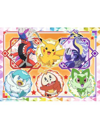 Ravensburger - puzzle 100 pièces xxl - pokémon écarlate et violet