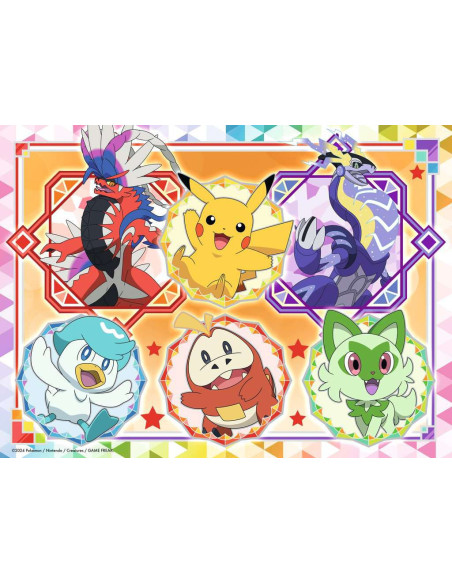 Ravensburger - puzzle 100 pièces xxl - pokémon écarlate et violet