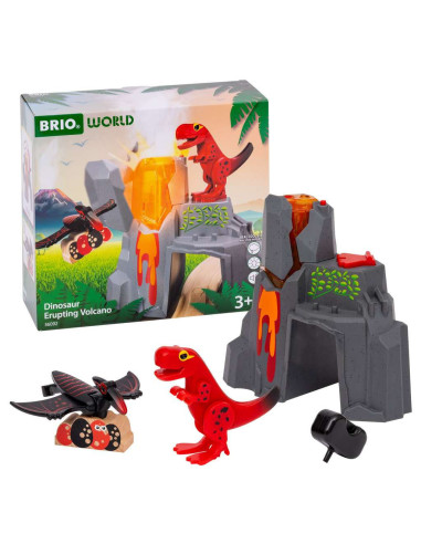 BRIO Volcan Dinosaure - Accessoire interactif pour circuit