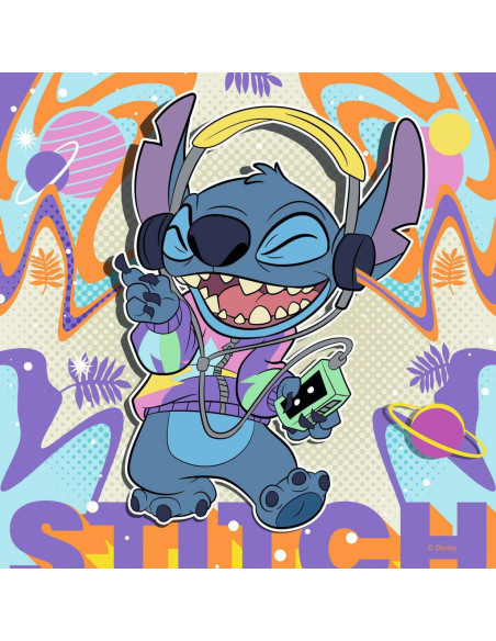 Ravensburger - Puzzles 3x49 pièces - Jouer toute la journée Disney Stitch 