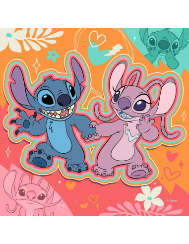 Ravensburger - Puzzles 3x49 pièces - Jouer toute la journée Disney Stitch 