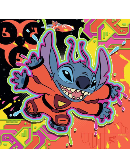 Ravensburger - Puzzles 3x49 pièces - Jouer toute la journée Disney Stitch 