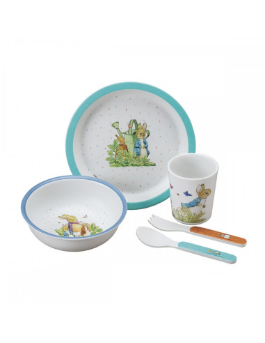 Coffret cadeau 5 pièces pierre lapin bleu