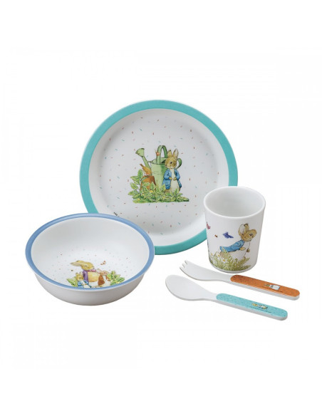 Coffret cadeau 5 pièces pierre lapin bleu