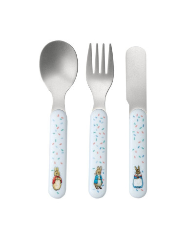 Set de 3 couverts pierre lapin