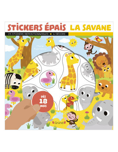 Stickers epais - la savane
