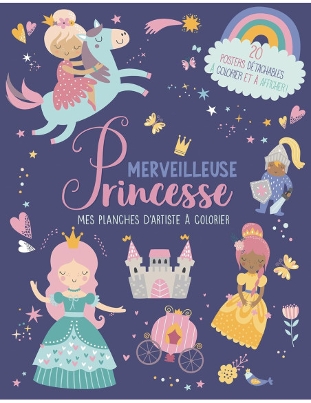 Mes planches d'artiste a colorier - merveilleuses princesses