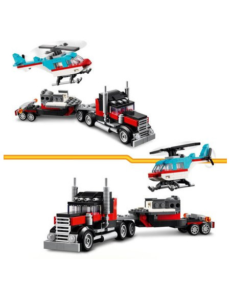 LEGO Creator 3-en-1 Transport - Camion et Hélicoptère