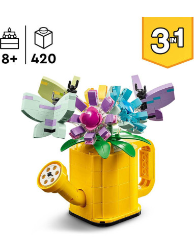 LEGO Creator 3-en-1 Fleurs et Arrosoir - Décoration