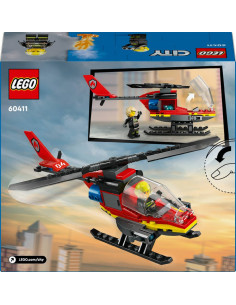 Lego city 60411 - l’helicoptere de secours des pompiers 2