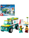 Lego city 60403 - l’ambulance de secours et le snowboardeur