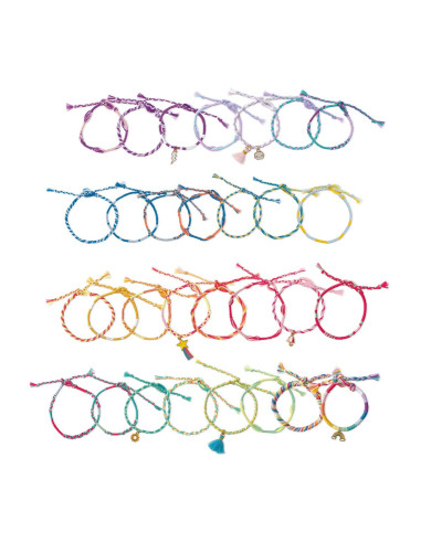 30 bracelets enroules arc-en-ciel - janod