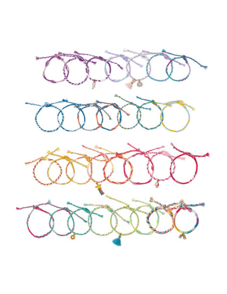 30 bracelets enroules arc-en-ciel - janod
