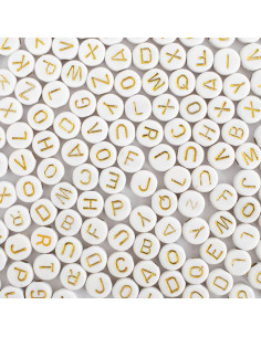 Pot perles lettres – Blanches - La petite épicerie 2